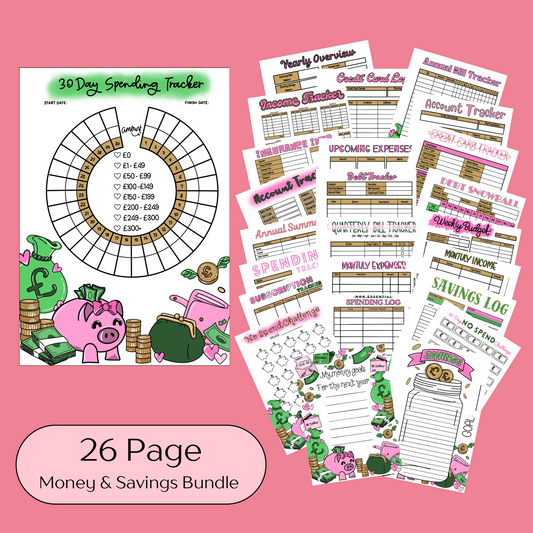 Money & Savings Bundle - 26 Page Bundle Set