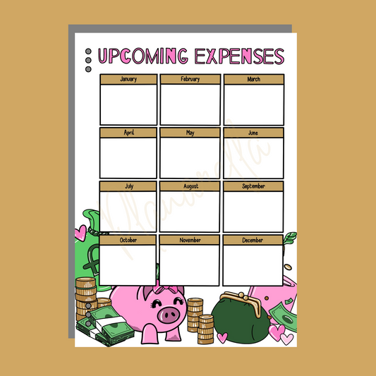 Upcoming Expenses - Single Page