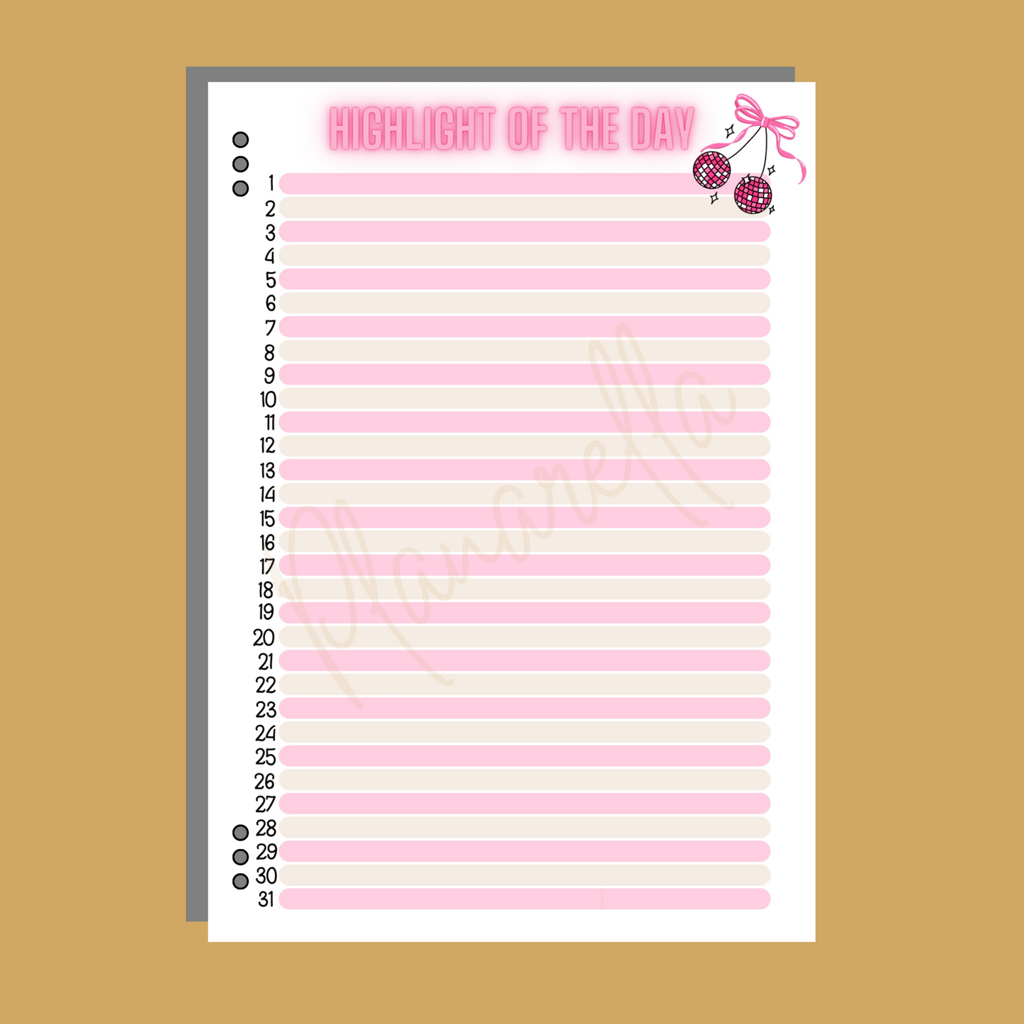 January Disco Cherries - 8 Page Monthly Bundle