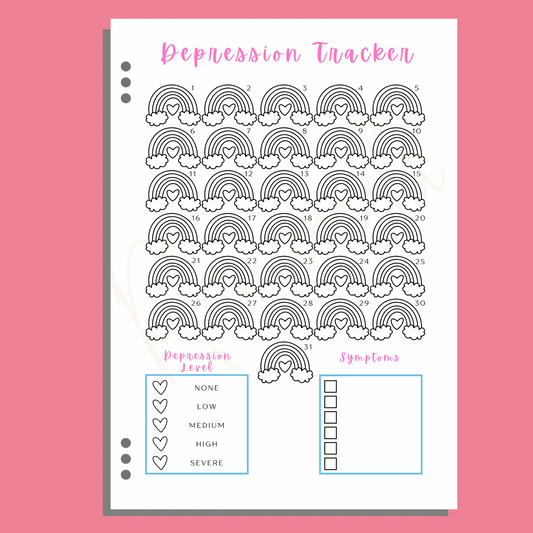 Depression Tracker - Single Journal Page - Monthly