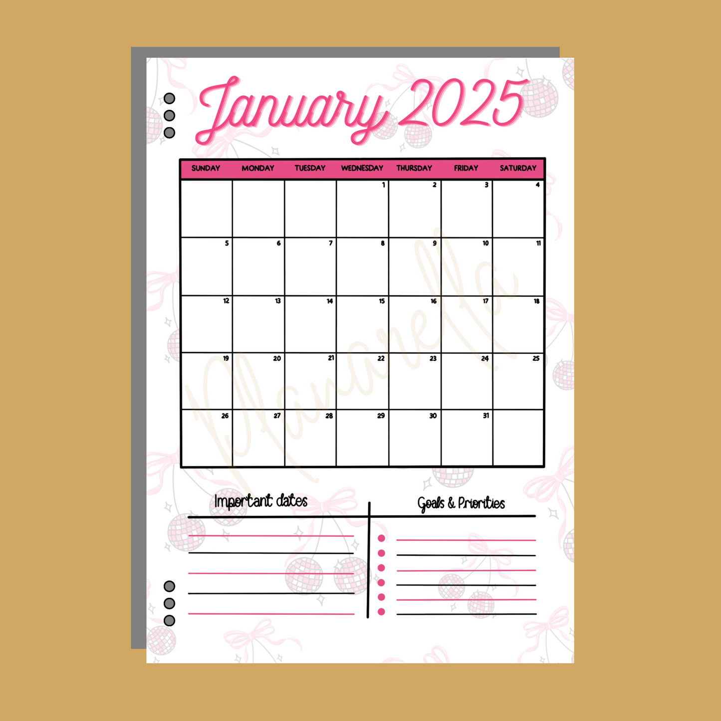 January Disco Cherries - 8 Page Monthly Bundle