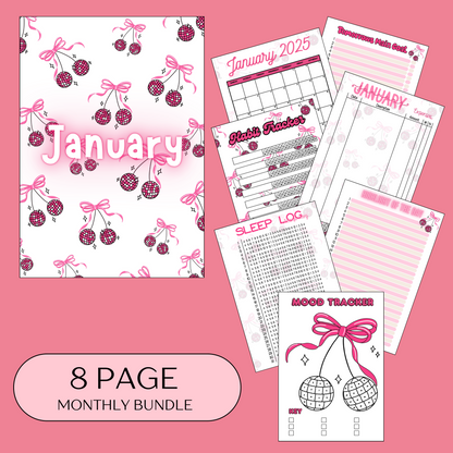 January Disco Cherries - 8 Page Monthly Bundle