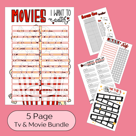 Movies & Tv Complete Set - 5 Page Bundle - Series 2