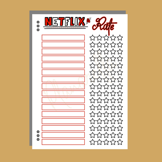 Netflix & Rate - Single Page - Series 2