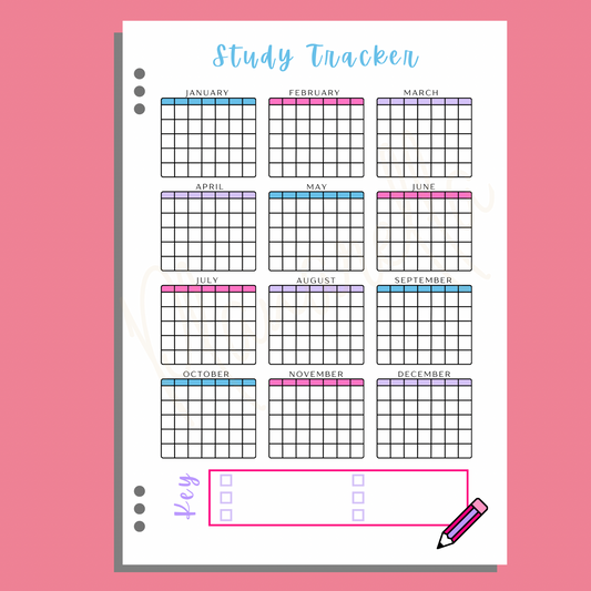 Study Tracker - Single Journal Page - Yearly