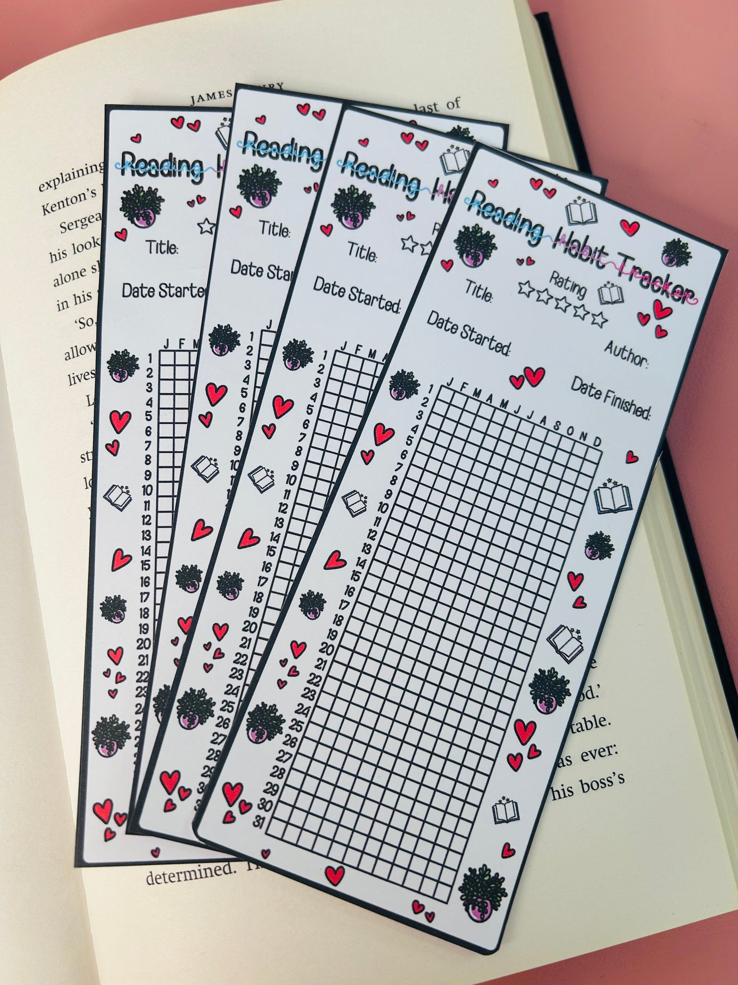 Book Tracker Bookmark - Set of 12